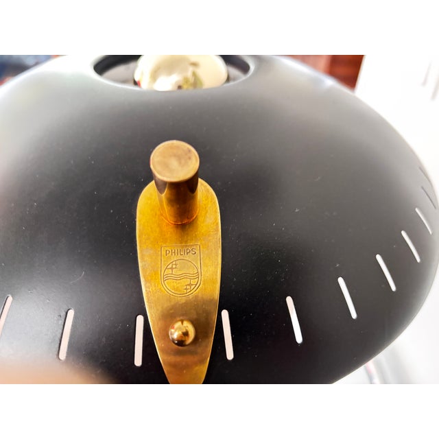 Black Z Décora Lamp by Louis Kalff for Philips, 1950 For Sale - Image 8 of 9