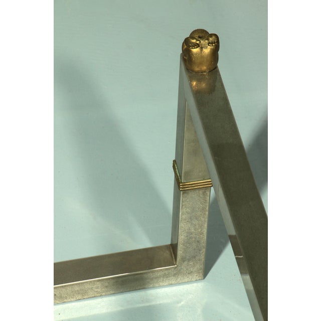 Model Biri T29 Coffee Table with Stainless Steel Frame by Peter Ghyczy, 1986 For Sale - Image 9 of 13