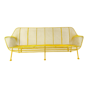 1950s Yellow "Sculptura" Collection Sofa by Russell Woodard