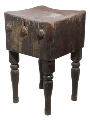 Antique 19th C. Butcher Block Table
