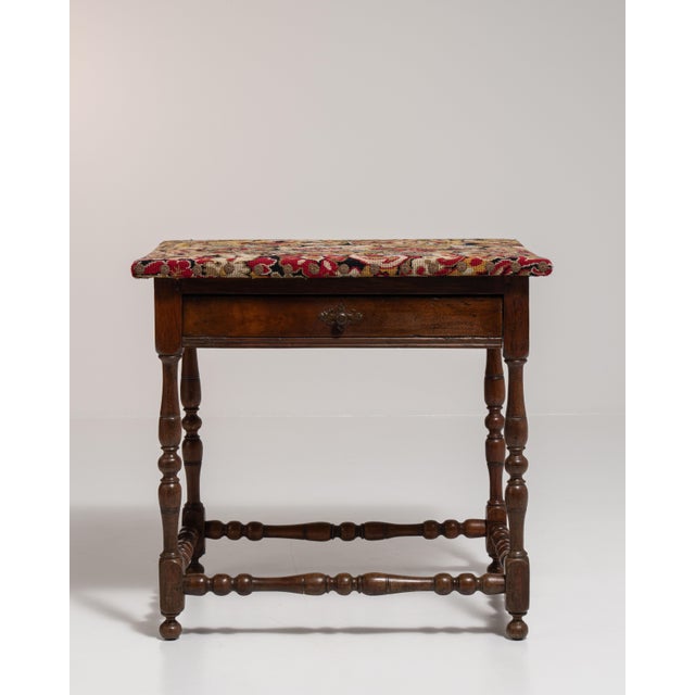 19th Century France Renaissance Brown Wood Side Table For Sale - Image 13 of 15