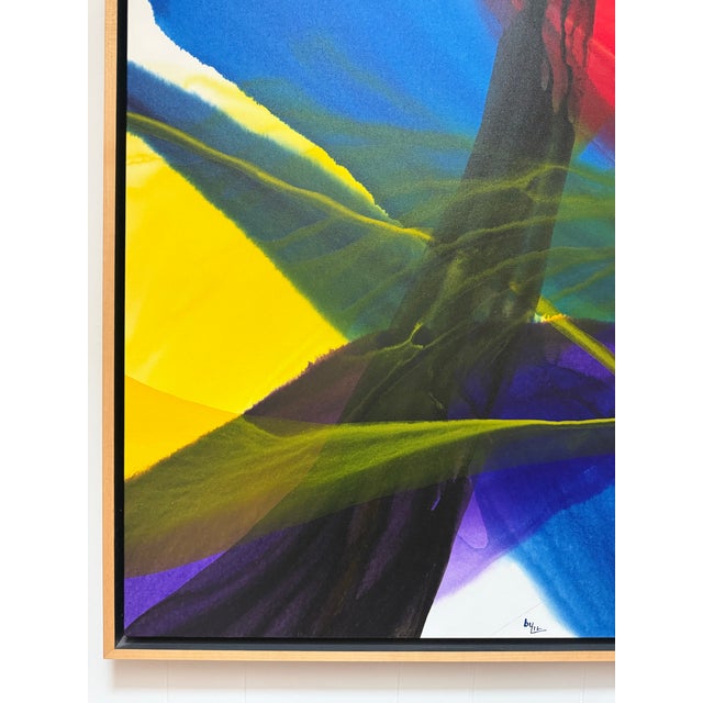 Mid-Century Modern Mid-Century Modern Large Lillian B. Beranek Abstract Fluid Acrylic Painting - 36'x40' For Sale - Image 3 of 9