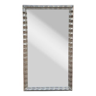 Huge Art Deco Style Jerry Solomon Silver Giltwood Mirror For Sale