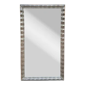 Huge Art Deco Style Jerry Solomon Silver Giltwood Mirror