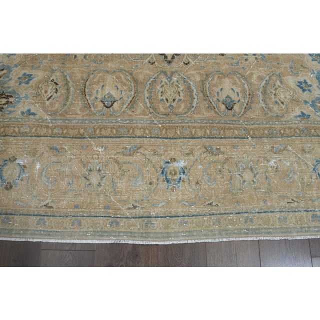 1970s Vintage Persian Handmade Wool Cotton Brown Area Rug For Sale - Image 4 of 10