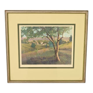 J. Hohenberger Original Artist Signed "In the Valley of Peace" Framed Lithograph For Sale