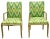 Traditional Regency Style Cerused Pine Faux Bamboo Bergere Chairs in Chevron - Pair For Sale - Image 3 of 8