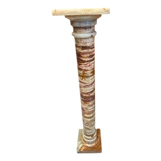 Vintage Marble-Alabaster Column, 1940s For Sale