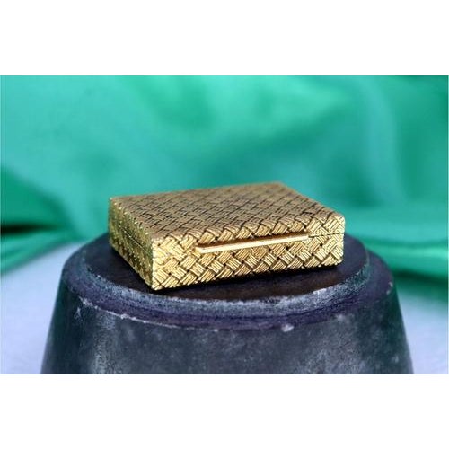 Gold Pill Box with Recessed Reliefs For Sale - Image 6 of 7