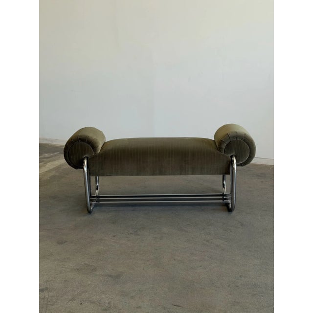 1990s 1990s Chrome Tubular Bauhaus Bench For Sale - Image 5 of 18