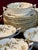 1960s Royal Crown Derby “Marquis” Pattern A1222 Bone China Cream Soup Bowls & Underplates, Set of 10 For Sale - Image 11 of 12