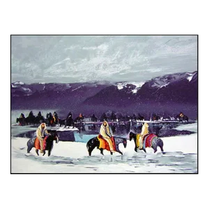 1990s "Yellow Robes in the Crazy Woman Mountains" Earl Biss Original Limited Edition Serigraph