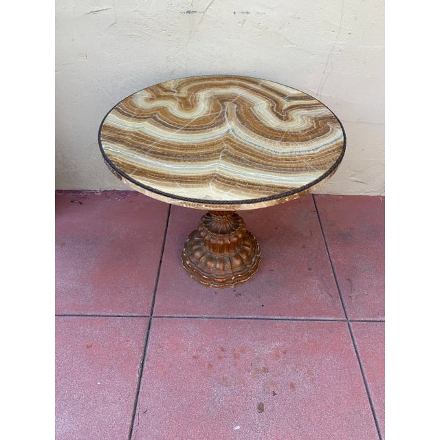 1950s Tony Duquette Side Table With Painted Faux Marble Top For Sale - Image 10 of 10