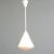 Conical Phillips opaline light, 1920s Vitreous white enamel top, stem and ceiling rose - Opaline glass shade with acid...
