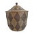 Diamond Tea Stained Basket W/Lid For Sale - Image 9 of 9