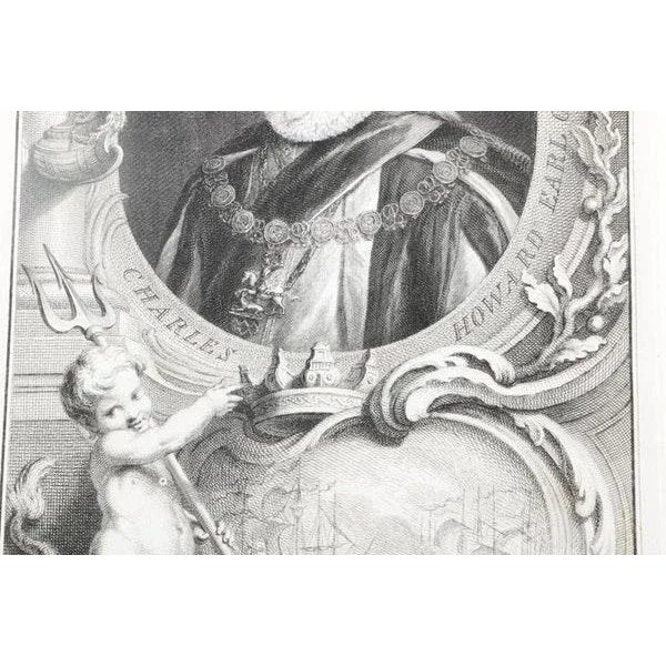 Wood Set of Four Framed George Vertue Portrait Engravings in Neoclassical Gilt Frames For Sale - Image 7 of 12
