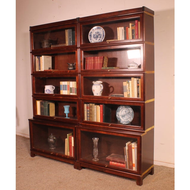 Mahogany Stacking Bookcases, 1990s For Sale - Image 6 of 12