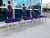 Memphis Style Dining Chairs in Purple & Green Microsuede Upholstered Panels For Sale - Image 13 of 13