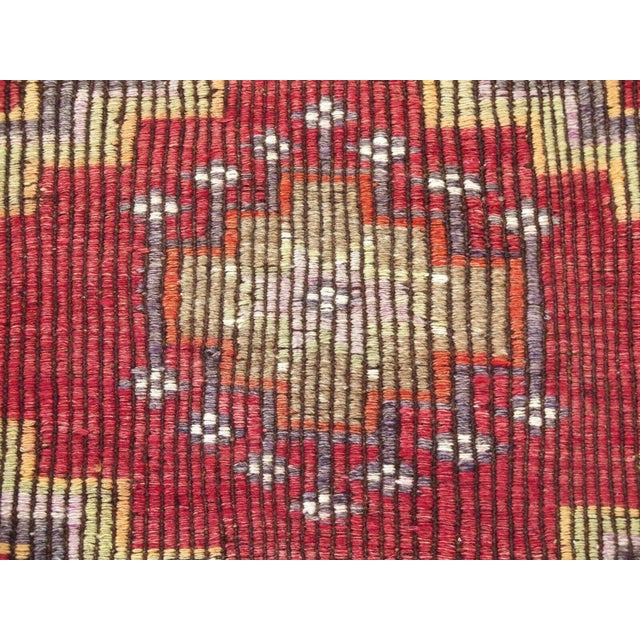 Burnt Orange 1960s Nomadic Embroidered Kilim - 69" X 130" For Sale - Image 8 of 12