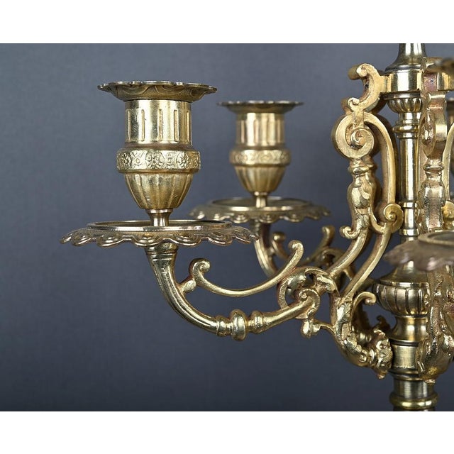 Renaissance Style Bronze Candelabras, 1920, Set of 2 For Sale - Image 11 of 18