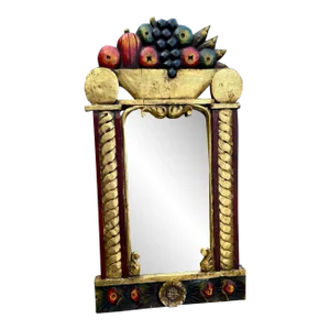 1970s Vintage Gilt Wood Carved Mirror