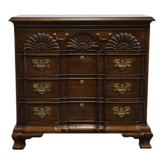 Late 20th Century Harden Furniture Solid Cherry Traditional 36" Blockfront Gentleman's Chest For Sale