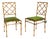 Regency Metal Chairs in Faux Bamboo with Golden Surface, 1970s, Set of 2 For Sale