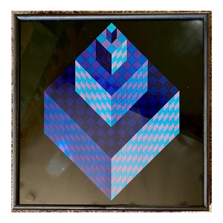 Victor Vasarely- Heliogravure Print "Axo - New York" For Sale