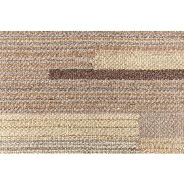 Doris Leslie Blau Vintage Swedish Flat-Weave Rug in Earth Tones For Sale In New York - Image 6 of 9