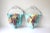 Pair of Italian Ceramic Majolica Pottery, Grapes, Aqua Turquoise Blue Wall Pocket Vase Planters For Sale - Image 11 of 11