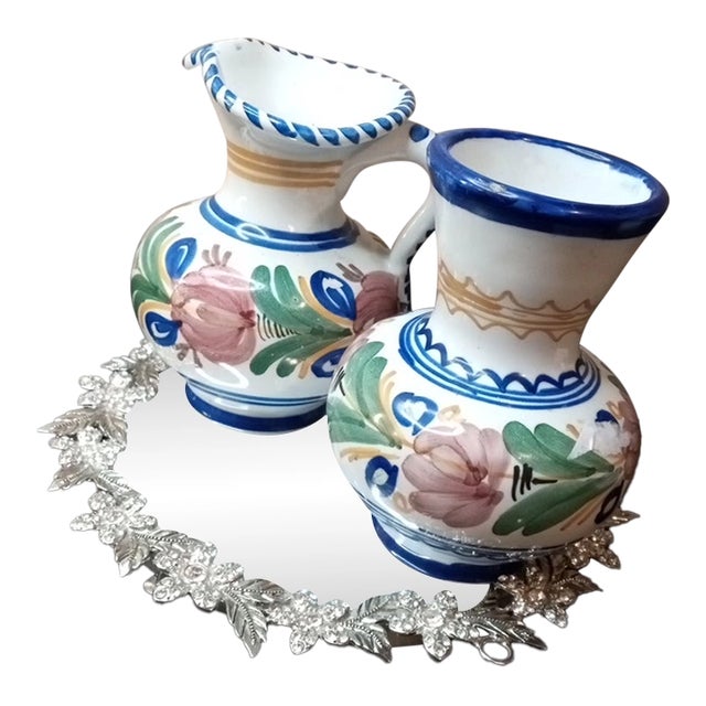 Vintage Pigeon Forge Pottery Tennessee Creamer and Sugar Set- 2 Pieces For Sale