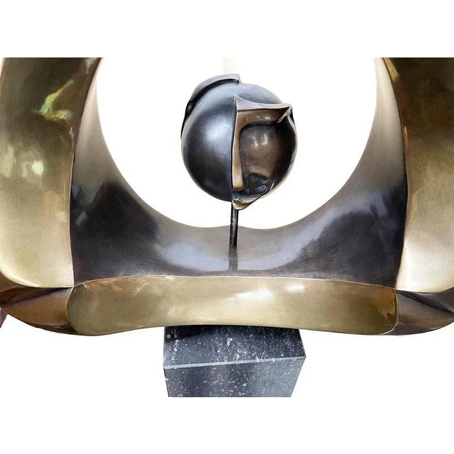 Abstract Bronze Sculpture on High Pedestal by Johannes W.G.N. Ramakers, 2000s For Sale - Image 10 of 11