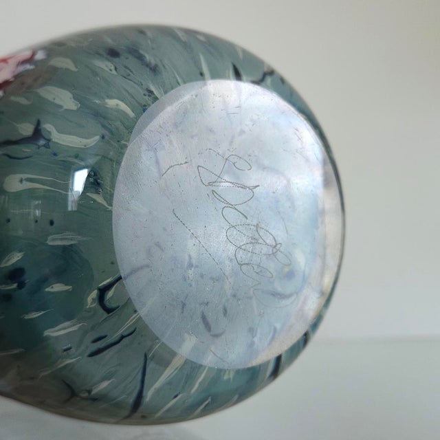 Glass Vase by Sandra De Clerk For Sale - Image 4 of 5