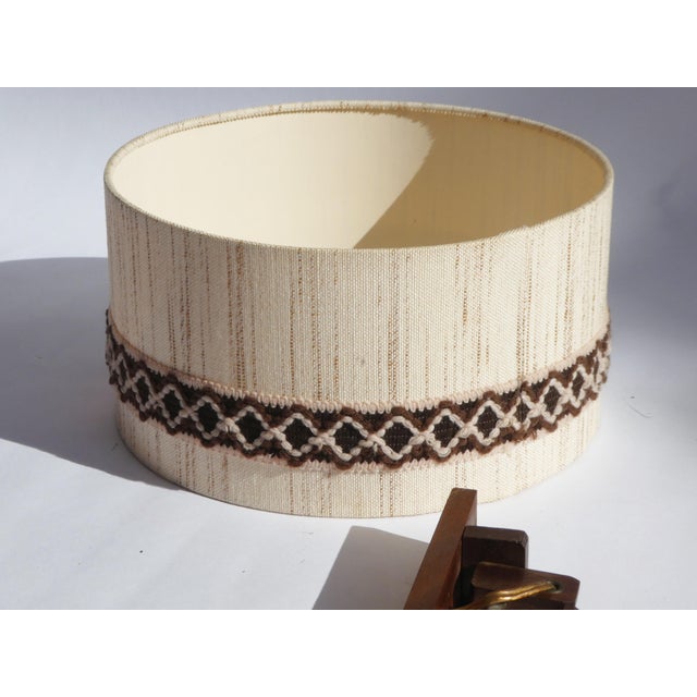 Beige Mid-Century Modern Scandinavian Teak Scissor Lamp For Sale - Image 8 of 8