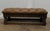 Brown Arts & Crafts Chesterfield Buttoned Leather Oak Footstool, 1890s For Sale - Image 8 of 9
