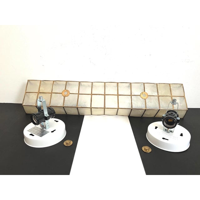 Mid Century Capiz Shell Wall Light For Sale - Image 15 of 15