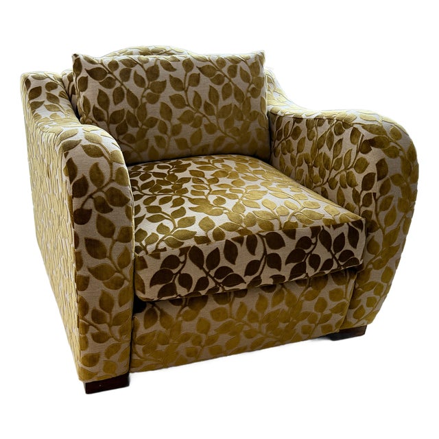 Lemielx Et Cie Elode Lounge Chair With Custom Pindler Fabric For Sale