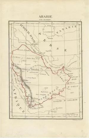 Antique Map of Arabia by Tardieu, 1843