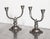 Pair of Just Andersen 6002 Two Arm Pewter Candlesticks, 1929. Featuring handcrafted Crest details in Satin Silver finish...