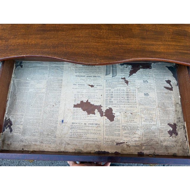 Wood 19th Century English Serpentine Top Side Table For Sale - Image 7 of 10