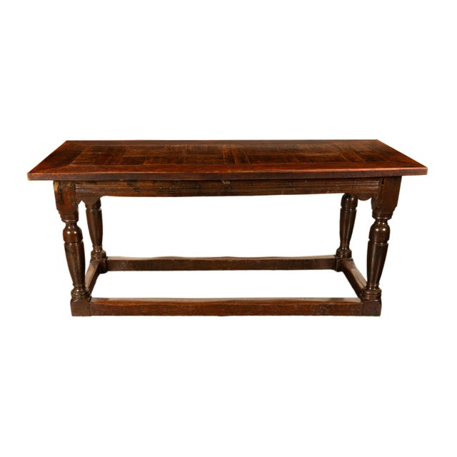 Antique 18th Century French Oak Country Parquetry Refectory Dining Table 1680 For Sale - Image 4 of 13