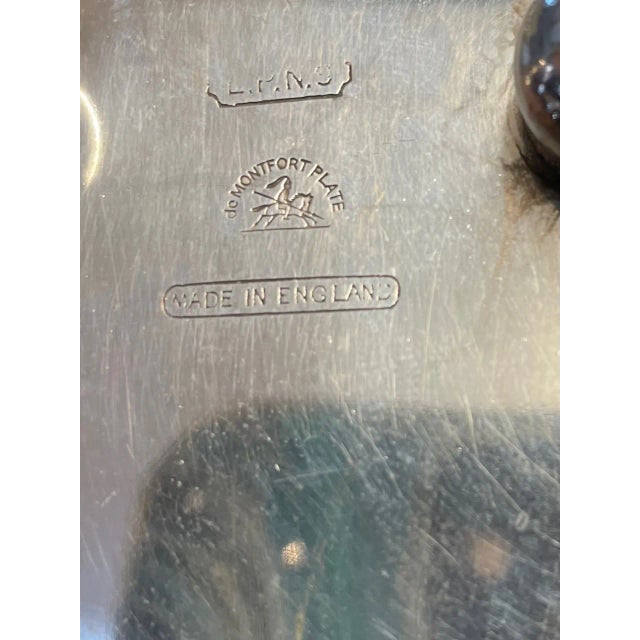 1940s English De Montfort Silverplated Toast Rack With Frosted Glass Butter Dish For Sale - Image 11 of 13