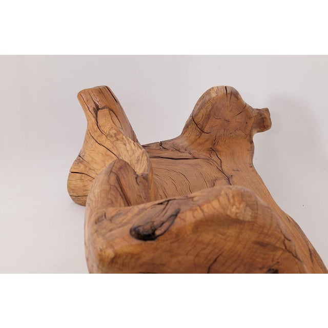 Carved Wood Bench by Logniture For Sale - Image 15 of 18