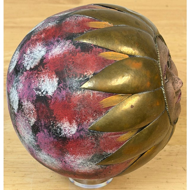 Bustamante School Mexican Sun Sculpture on Lucite Stand For Sale In West Palm - Image 6 of 12
