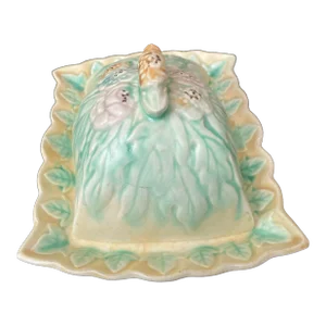 Avon Ware Pansy Design Butter Cheese Dish