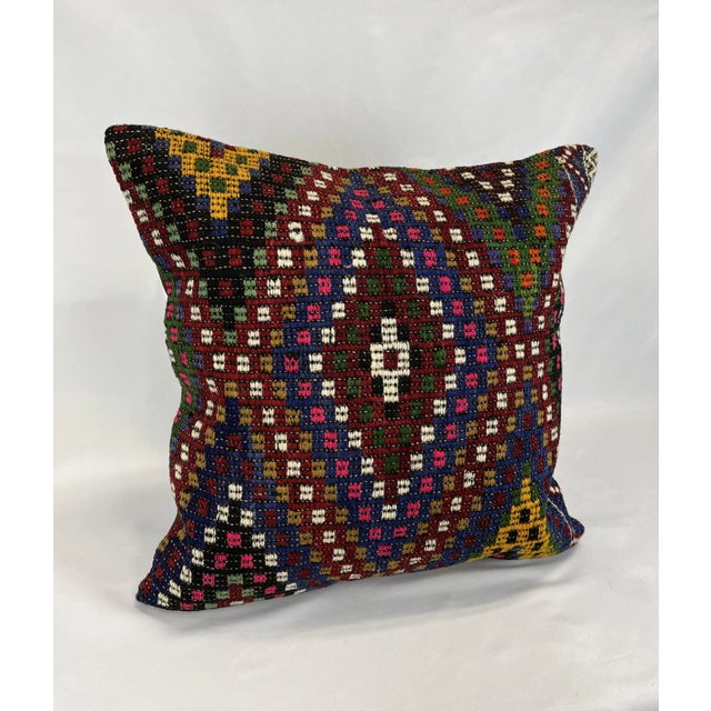 Mid 20th Century Turkish Kilim Pillow Cover For Sale - Image 5 of 5
