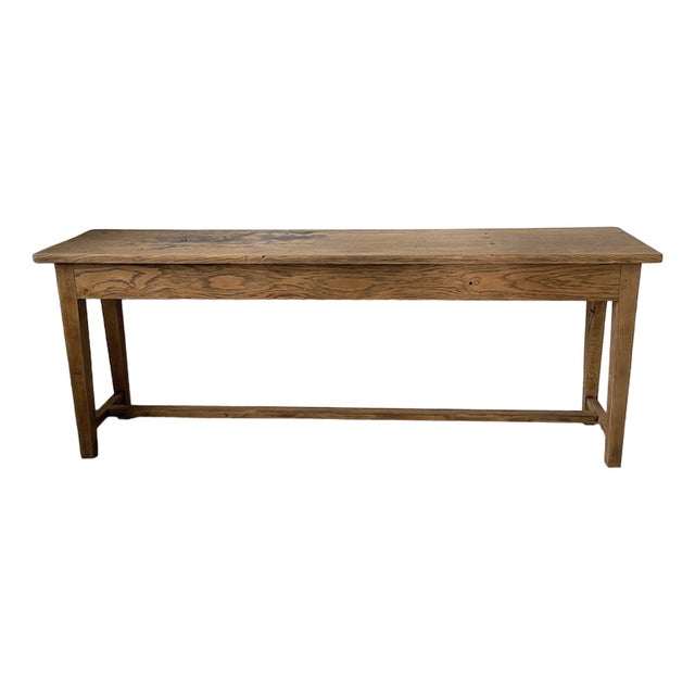 Oak Worktable or Console Table, 1950s For Sale