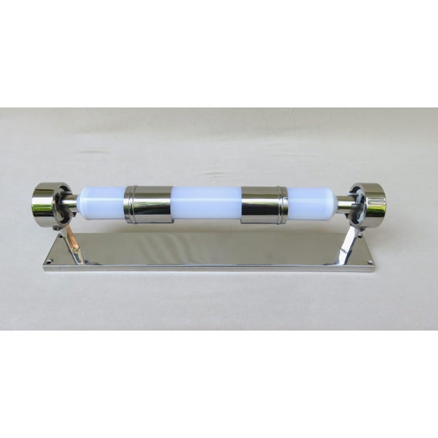 Bauhaus Machine Age Chrome-Plated Wall Lights with Festoon Bulbs, 1920s, Set of 2 For Sale - Image 9 of 16