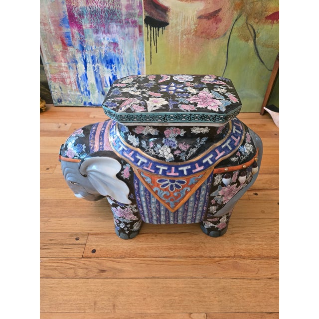 Mid Century Modern Hollywood Glamour Chinese Elephant For Sale In New York - Image 6 of 11