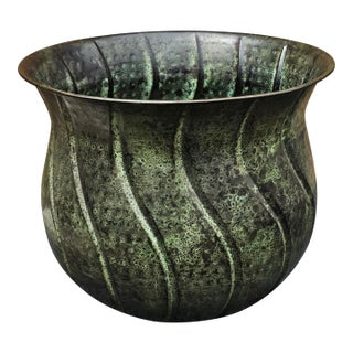 Mid 20th Century Indian Patinated Metal Jardiniere For Sale
